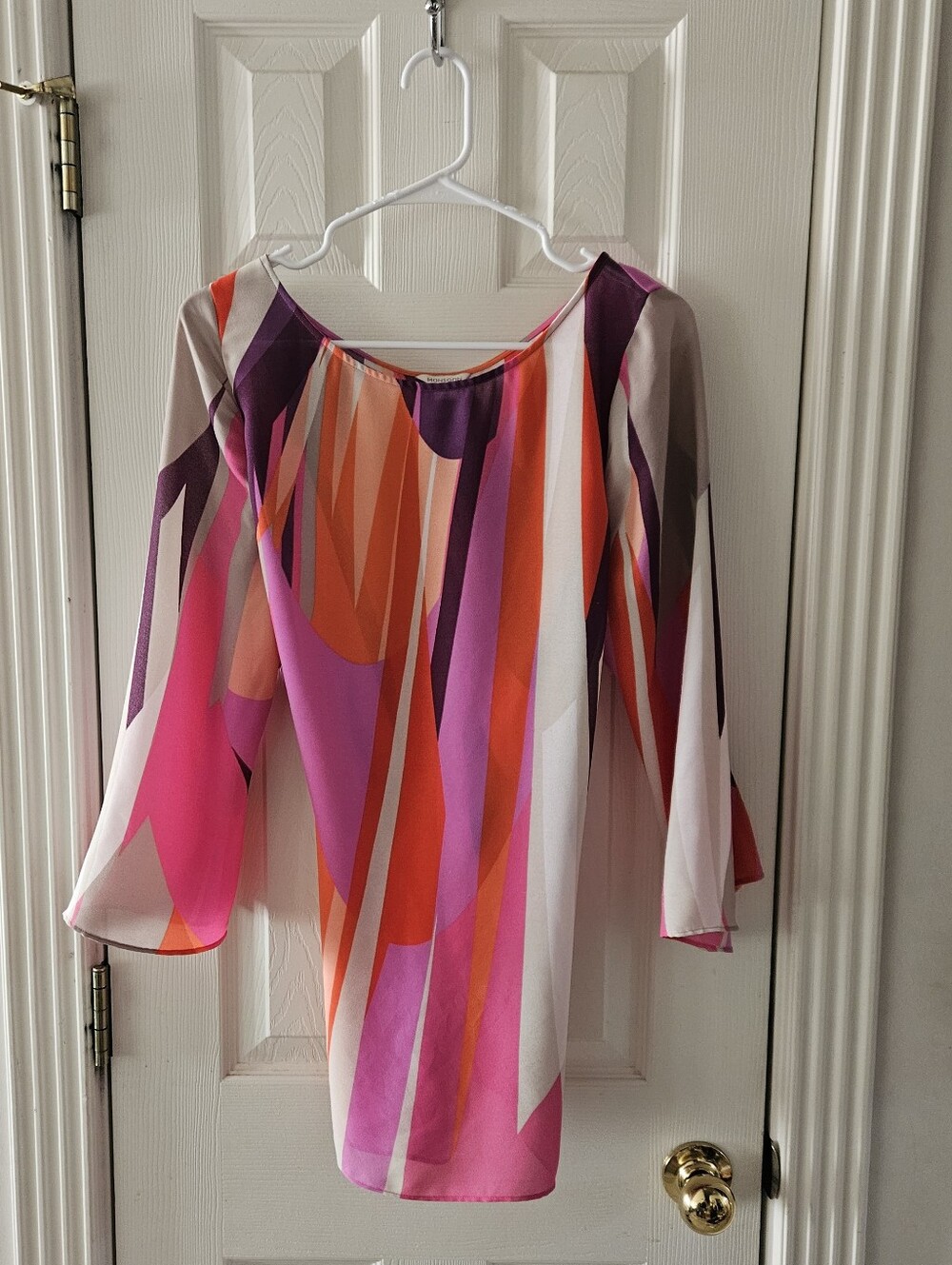 Monsoon Abstract Geo-Print Blouse, Sz 14, EC, P2P 22, Length 29.5